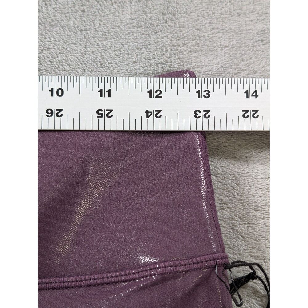 Zyia Active Light N Tight Leggings Womens 6-8 Plum Metallic Sheen High Rise 7/8 - Picture 7 of 10